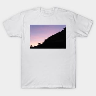 Contrasting scene of silhouette slope of Mount Maunganui T-Shirt